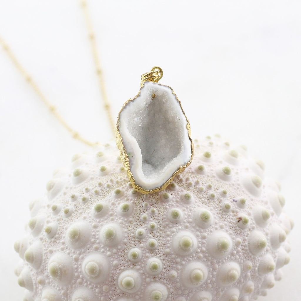 Adore Gemstone Collection - Cave Druzy Necklace - Soul Made Boutique
