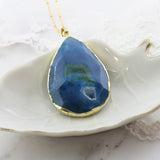 Adore Gemstone Collection - Agate Slice Necklace - Soul Made Boutique