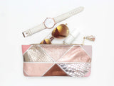 Geometric Prism Unique Leather Accents Pouch - Soul Made Boutique