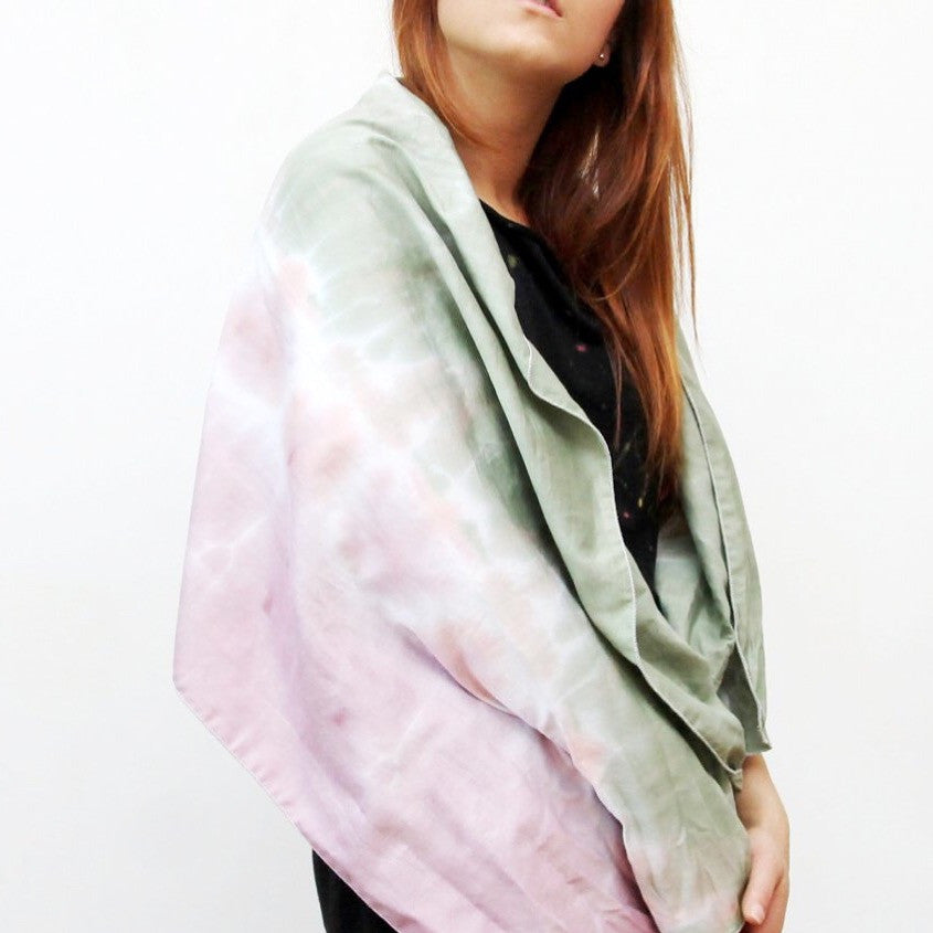 Watercolor Hand Dyed Unique Scarf