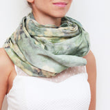 Watercolor Hand Dyed Unique Scarf