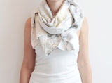 Watercolor Hand Dyed Unique Scarf