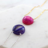 Adore Gemstone Collection - Druzy Round Necklace - Soul Made Boutique