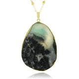 Adore Gemstone Collection - Agate Oval Necklace - Soul Made Boutique