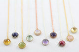 Adore Gemstone Collection - Druzy Round Pendant Earrings - Soul Made Boutique