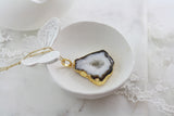 Adore Gemstone Collection - Agate Slice Necklace - Soul Made Boutique