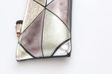 Geometric Prism Unique Leather Accents Pouch