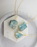 Adore Gemstone Collection - Druzy Raw Necklace - Soul Made Boutique