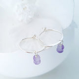 Adore Gems Collection - Sterling Silver Earrings Purple Moonstone