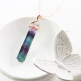 Adore Gemstone Collection - Fluorite Pointed Necklace - Soul Made Boutique