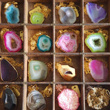 Adore Gemstone Collection - Abalone Shell Horn Necklace - Soul Made Boutique