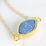 Adore Gemstone Collection - Druzy Connector Necklace - Soul Made Boutique