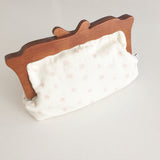 Wooden Handle Polka Dots Clutch