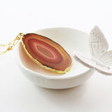 Adore Gemstone Collection - Agate Slice Necklace - Soul Made Boutique