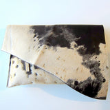 Statement Leather Hide Clutch