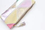 Geometric Prism Unique Leather Accents Pouch