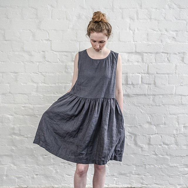 Nicole Simple Linen Dress