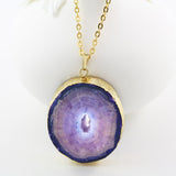 Adore Gemstone Collection - Agate Oval Necklace - Soul Made Boutique