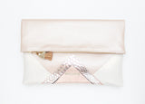 Geometric Unique Leather Accents Clutch