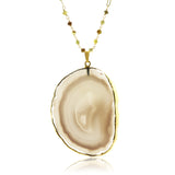 Adore Gemstone Collection - Agate Slice Necklace - Soul Made Boutique