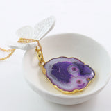 Adore Gemstone Collection - Agate Slice Necklace - Soul Made Boutique