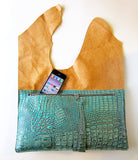 Statement Leather Hide Clutch