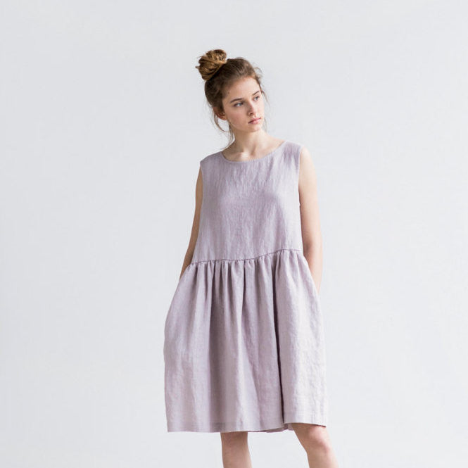 Nicole Simple Linen Dress