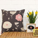 Screen Printed Wild Flowers Cushion Cover