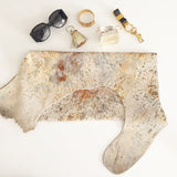 Statement Leather Hide Clutch