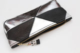 Geometric Prism Unique Leather Accents Pouch
