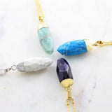 Adore Gemstone Collection - Amethyst Pointed Necklace - Soul Made Boutique