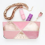 Geometric Prism Unique Leather Accents Pouch - Soul Made Boutique