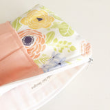 Simple Cotton Floral Clutch