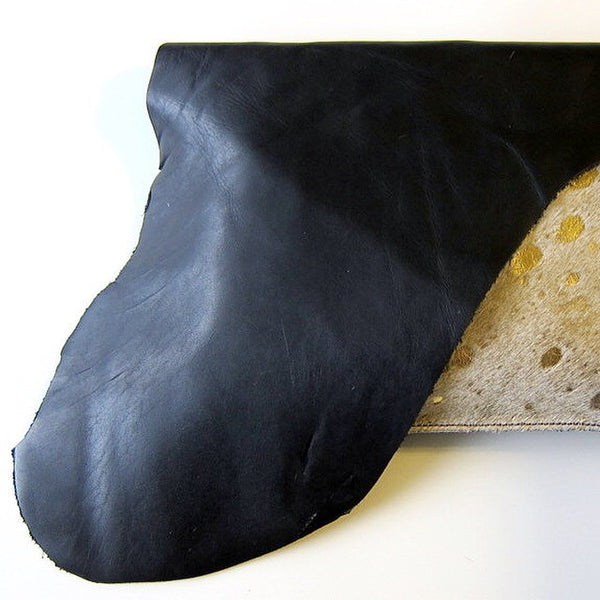 Statement Leather Hide Clutch
