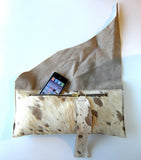 Statement Leather Hide Clutch