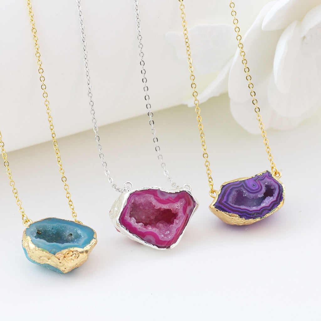Adore Gemstone Collection - Cave Druzy Necklace - Soul Made Boutique