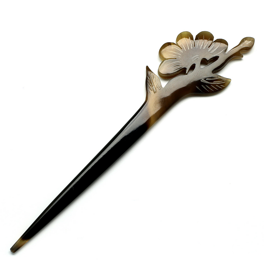Charismatic Wanderlust Collection - Horn Hairpin Waterlily - Soul Made Boutique