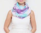 Watercolor Hand Dyed Unique Scarf
