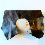 Statement Leather Hide Clutch
