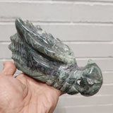 Moss Agate Dragon Head B10