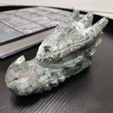 Moss Agate Dragon Head B10