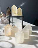 Crystal Towers - A Honey Calcite Tower