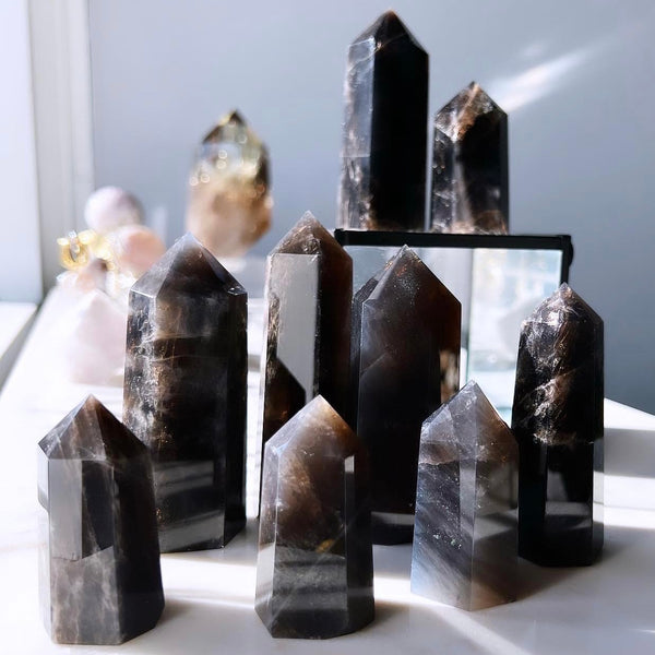 Crystal Towers - A Black Rose Quartz Tower