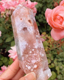 Crystal Towers - A Pink Amethyst Cherry Blossom Agate Tower