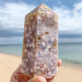 Crystal Towers - Cherry Blossom Agate Tower