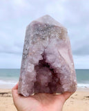 Crystal Towers - A Pink Amethyst Cherry Blossom Agate Tower