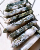 Crystal Towers - A Blue Moss Agate Large Tower