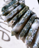 Crystal Towers - A Blue Moss Agate Large Tower