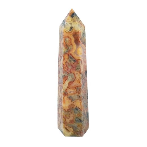 Crystal Towers - Yellow Crazy Lace Agate Tower