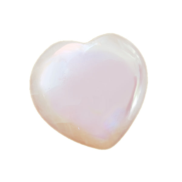 Gemstone Carvings - Heart Medium Angel Aura Quartz